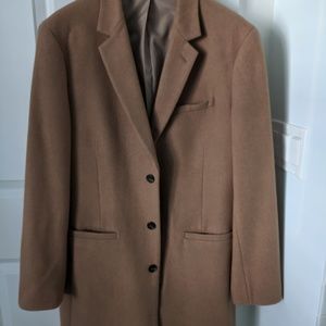 Men's wool mix camel overcoat / topcoat Kiomi 38R
